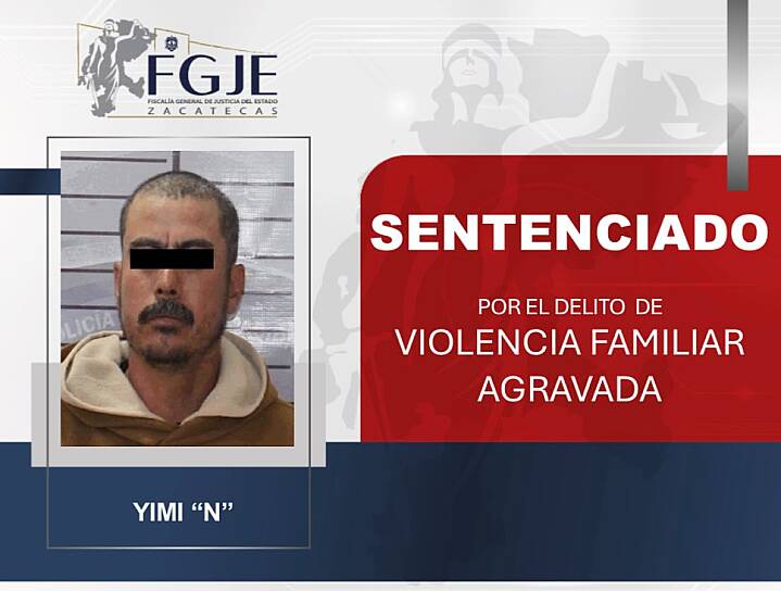 RECIBE YIMI “N” TRES AÑOS DE PRISIÓN POR VIOLENCIA FAMILIAR