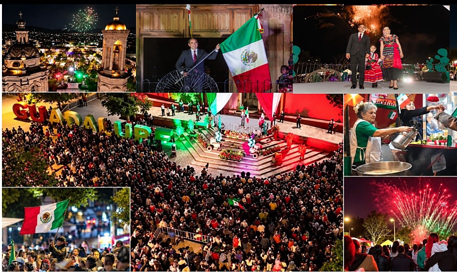 FESTEJA GUADALUPE GRITO DE LA INDEPENDENCIA ENCABEZADO POR PEPE SALDÍVAR