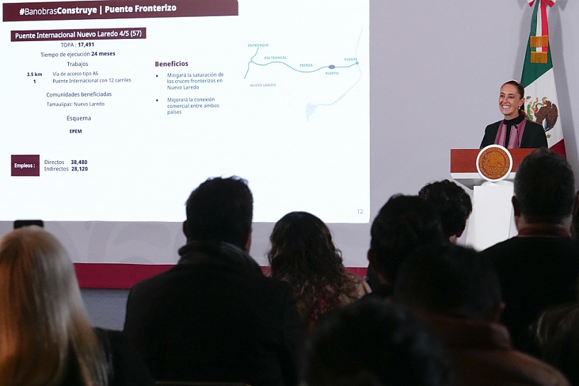 DESTACA SHEINBAUM AVANCE DE PROGRAMA DE INFRAESTRUCTURA CARRETERA