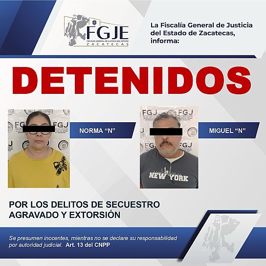 DETIENEN A DOS SECUESTRADORES EN TAMAULIPAS