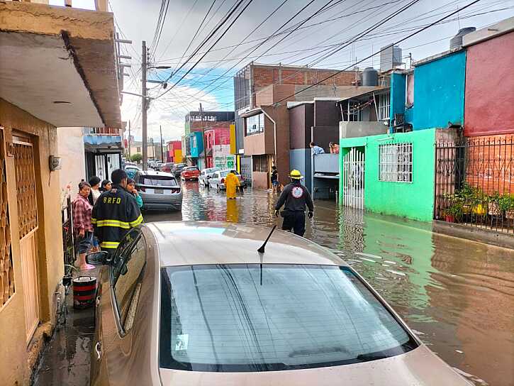 AFECTAN LLUVIAS TRES ZONAS DE EL MINERAL