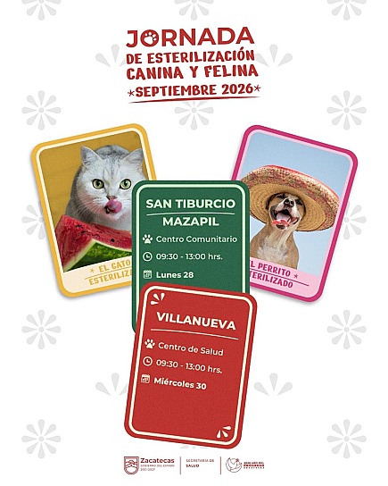 LLEVAN JORNADAS GRATUITAS DE ESTERILIZACIÓN DE MASCOTAS A MAZAPIL Y VILLANUEVA