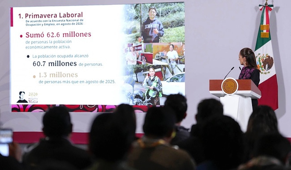 REPORTA GOBIERNO 1.3 MILLONES DE NUEVOS EMPLEOS EN MÉXICO