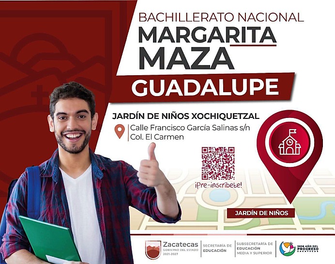 ABRIRÁN SEIS PLANTELES DEL BACHILLERATO NACIONAL MARGARITA MAZA EN ZACATECAS