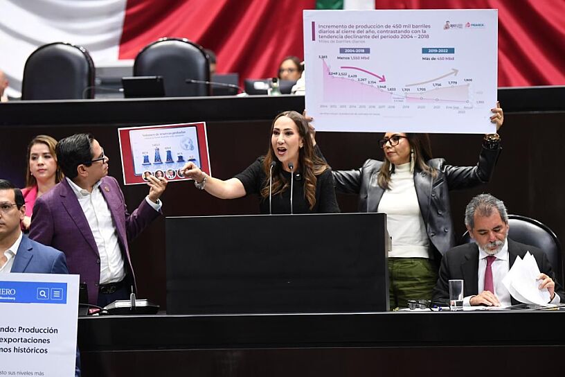 CUESTIONA NOEMÍ LUNA PRODUCCIÓN DE PEMEX Y RESPALDO FINANCIERO FEDERAL