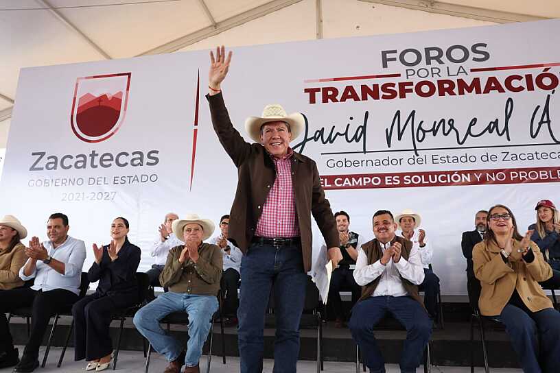 ANUNCIA DAVID MONREAL SUBSIDIOS AGRÍCOLAS EN FORO DE RÍO GRANDE