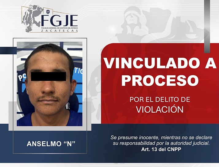 VINCULAN A PROCESO A HOMBRE POR VIOLACIÓN POR HECHOS DE 2023