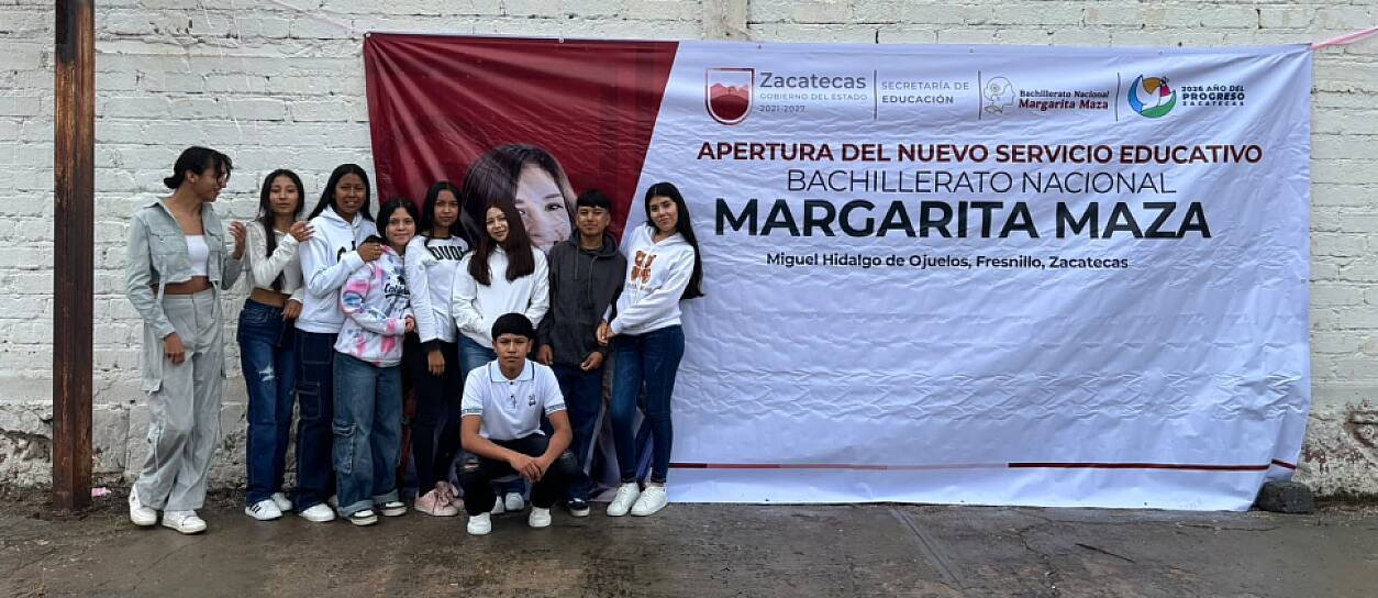 INICIA BACHILLERATO NACIONAL MARGARITA MAZA CLASES EN TRES PLANTELES DE ZACATECAS