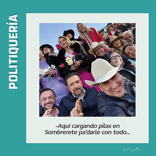 -Aquí cargando pilas en Sombrerete pa'darle con todo...