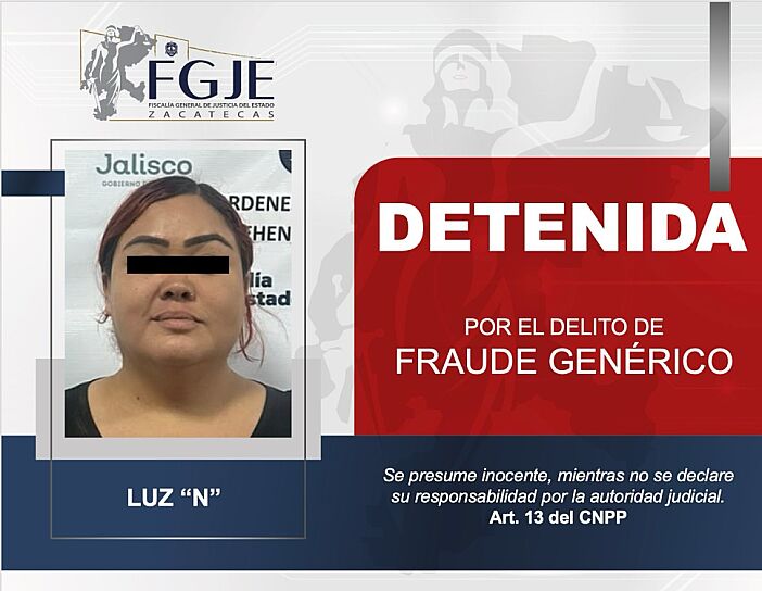 DETIENEN A LUZ “N” EN JALISCO POR PRESUNTO FRAUDE GENÉRICO