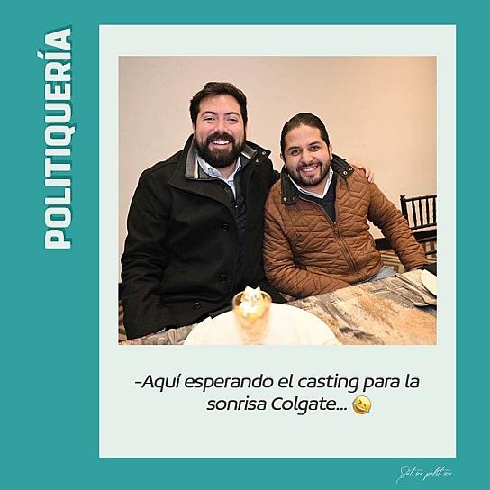 -Aquí esperando el casting para la sonrisa Colgate...