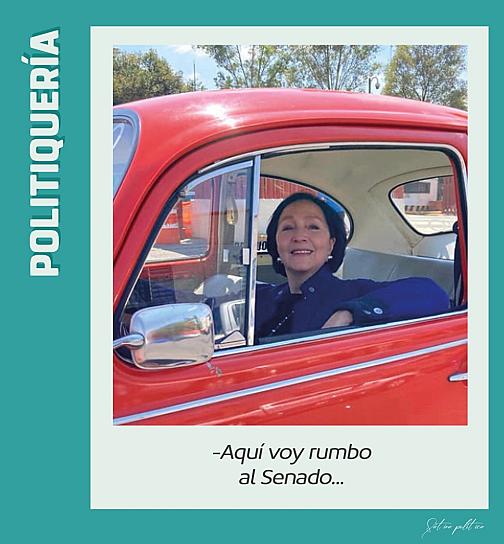 - Aquí voy rumbo al Senado ... 