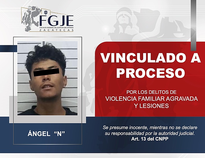 VINCULA FGJEZ A ÁNGEL POR VIOLENCIA FAMILIAR Y LESIONES