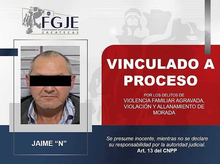 VINCULA FGJEZ A JAIME POR VIOLACIÓN Y VIOLENCIA FAMILIAR EN LORETO