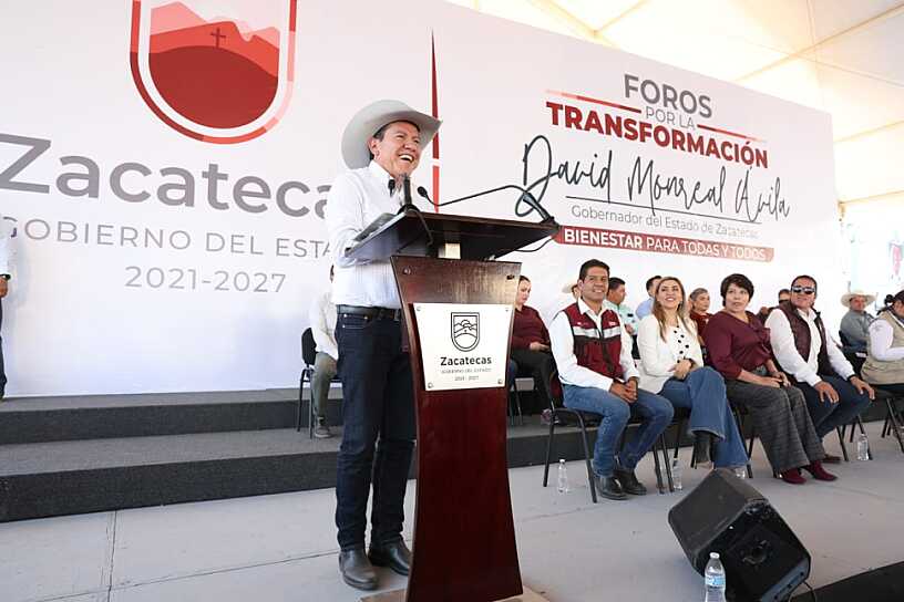 REPORTA DAVID MONREAL INVERSIÓN REGIONAL Y RECONOCE PENDIENTES EN SALUD