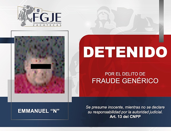 DETIENEN A EMMANUEL “N” EN YUCATÁN POR PROBABLE FRAUDE GENÉRICO