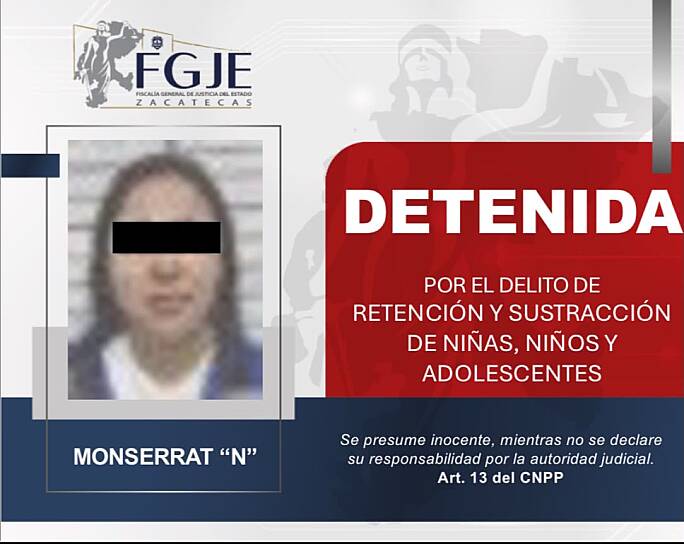 DETENIDA POR RETENCIÓN Y SUSTRACCIÓN DE NIÑOS Y ADOLESCENTES