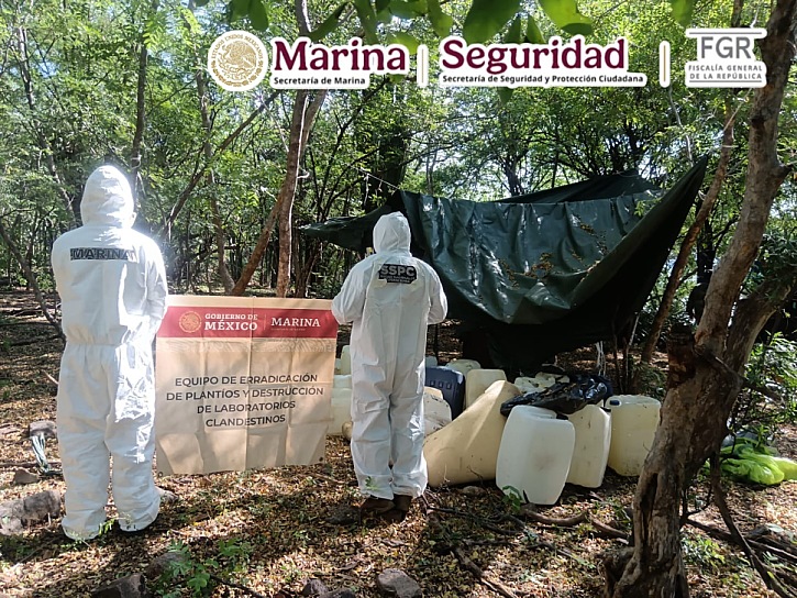 LOCALIZAN LABORATORIO CLANDESTINO PARA PRODUCIR METANFETAMINA EN CULIACÁN, SINALOA