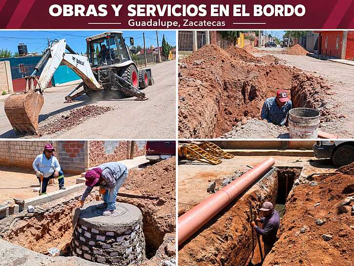 IMPULSA PEPE SALDÍVAR PAVIMENTACIÓN Y DRENAJE EN EL BORDO, GUADALUPE