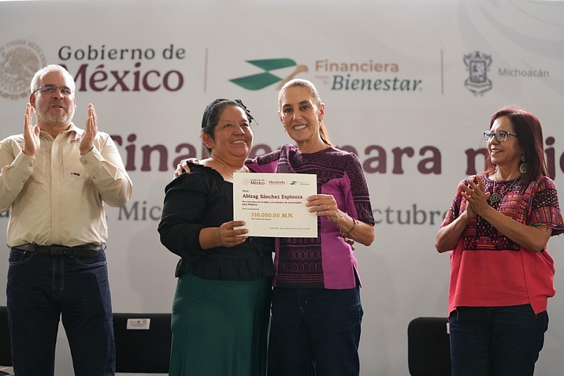 CUMPLE CLAUDIA SHEINBAUM META DE 56,500 CRÉDITOS PARA MUJERES EN MICHOACÁN