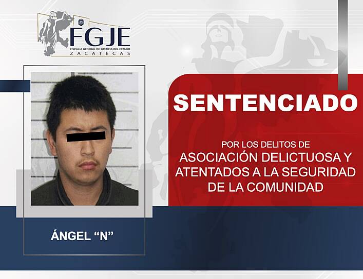 RECIBE ÁNGEL “N” SENTENCIA DE NUEVE AÑOS POR DELITOS EN PINOS