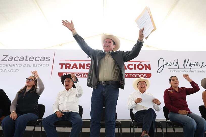REPORTA DAVID MONREAL 130 MILLONES EN INFRAESTRUCTURA PARA VILLANUEVA