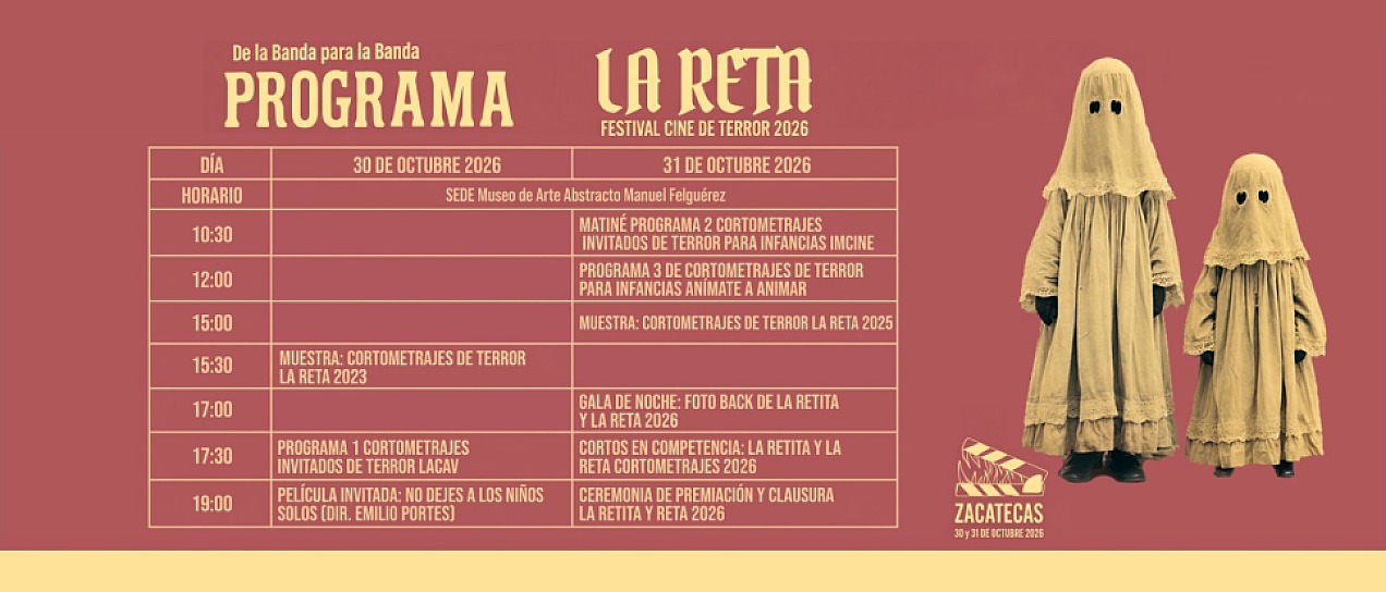 LLEVA LA RETA FESTIVAL CINE DE TERROR 2026 FUNCIONES GRATUITAS AL MUSEO FELGUÉREZ
