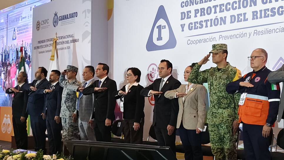 INAUGURAN LAURA VELÁZQUEZ Y GUANAJUATO CONGRESO INTERNACIONAL DE PROTECCIÓN CIVIL