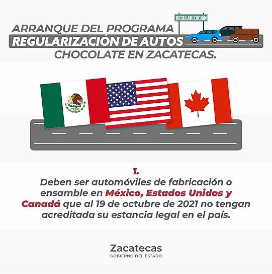 ARRANCA REGISTRO DE AUTOS CHOCOLATE EN ZACATECAS
