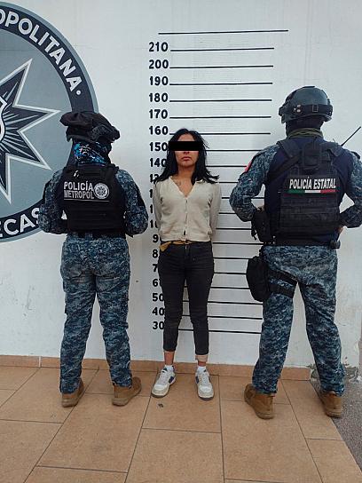 Arrestan a mujer por probable narcomenudeo en Guadalupe