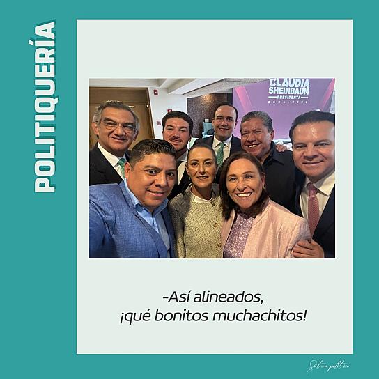 -Así alineados, ¡qué bonitos muchachitos!