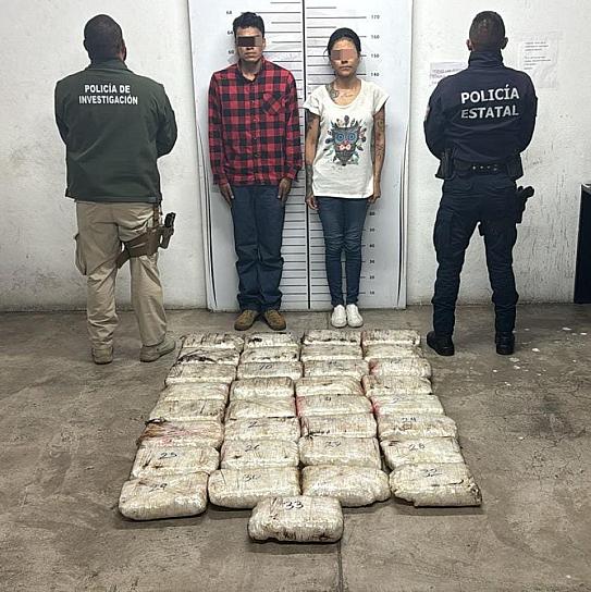 ASEGURAN FUERZAS DE SEGURIDAD MÁS DE 100 KILOGRAMOS DE DROGA