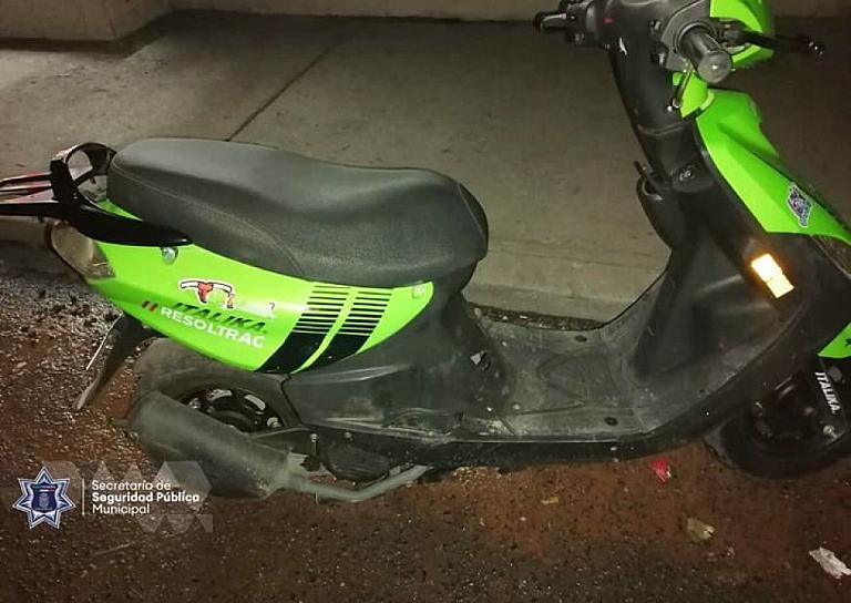 ASEGURAN POLICÍAS MOTOCICLETA EN LA 5 SEÑORES