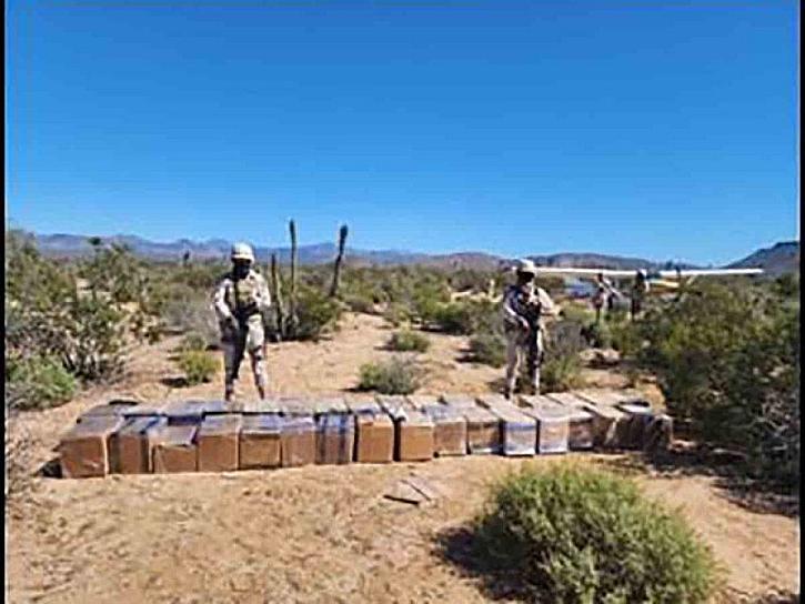 ASEGURA SEDENA AERONAVE CON MÁS DE 500 KILOS DE DIVERSAS DROGAS
