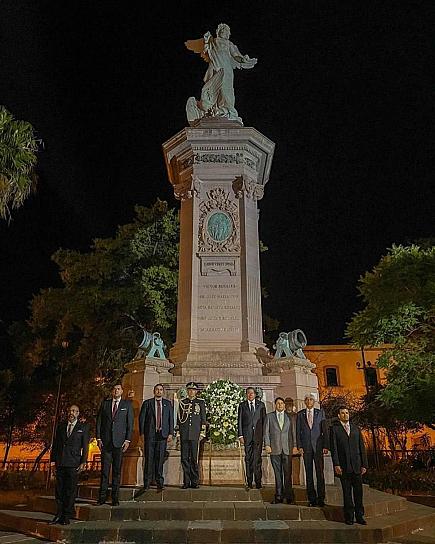 ASISTE JORGE MIRANDA A GUARDIA DE HONOR EN EL ÁNGEL DE LA INDEPENDENCIA