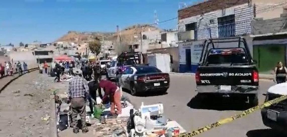 ATAQUE ARMADO EN EL TIANGUIS PÁNFILO NATERA DEJA UN HOMBRE Y UNA MUJER HERIDOS