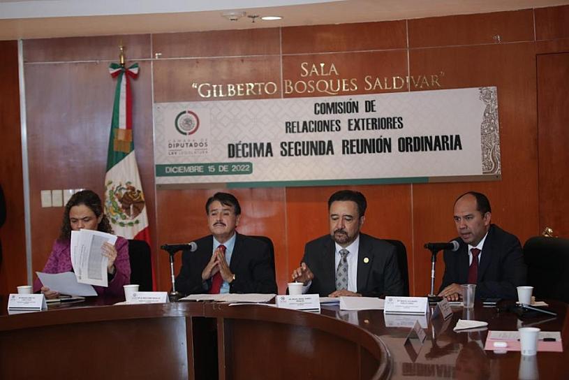AVALA COMISIÓN DE RELACIONES EXTERIORES CUATRO DICTÁMENES 