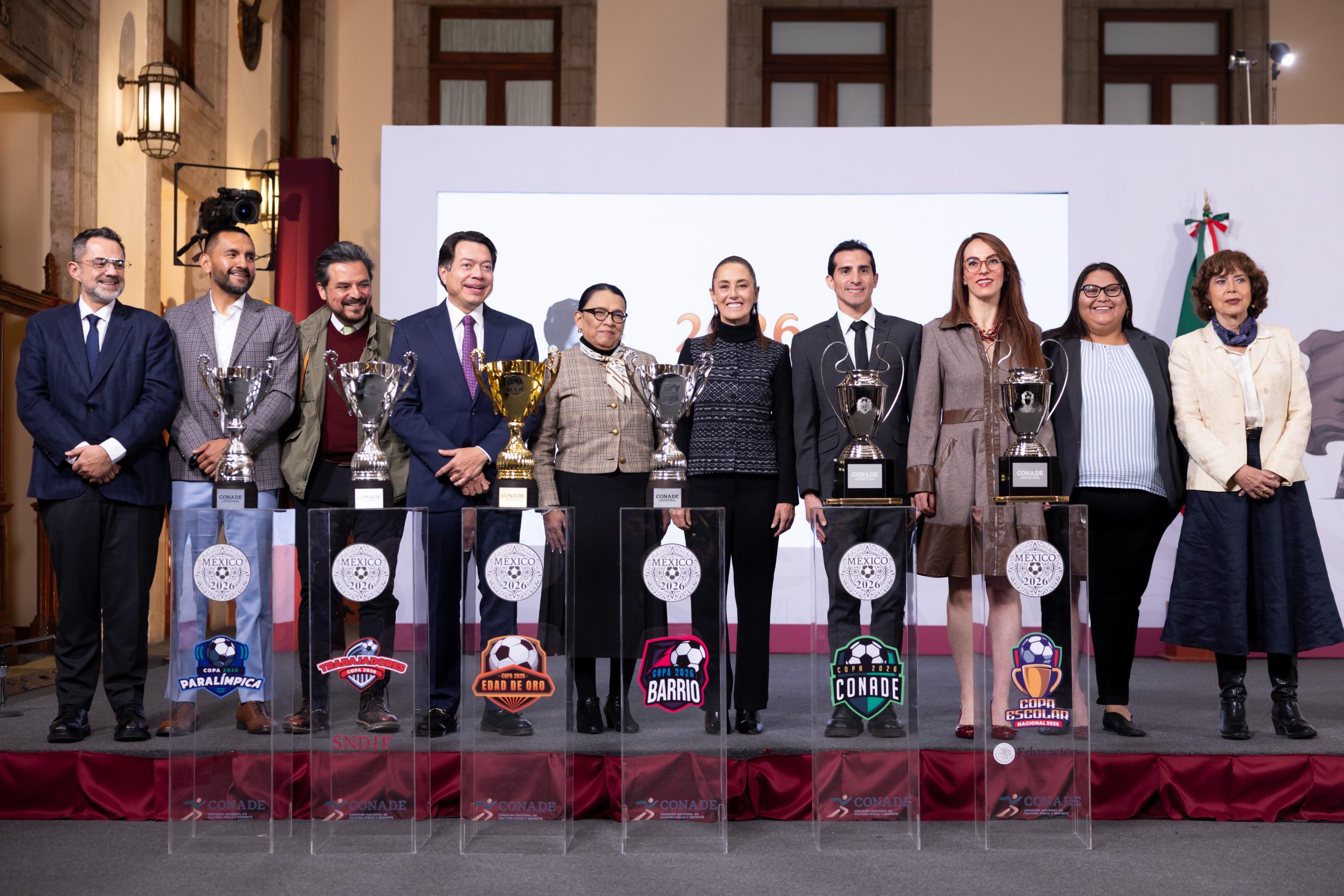 PRESENTA CLAUDIA SHEINBAUM 74 TORNEOS DE FUTBOL EN 2026