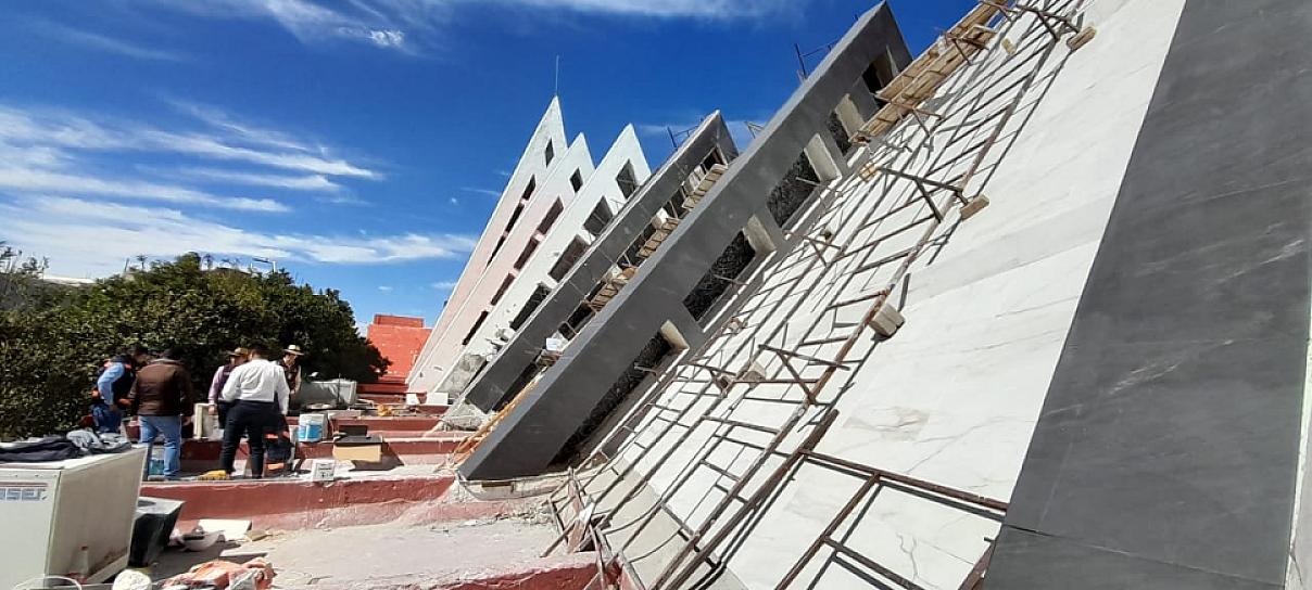 AVANZA OBRA DE REHABILITACIÓN DEL TECHO DE SANTA ELENA DE LA CRUZ
