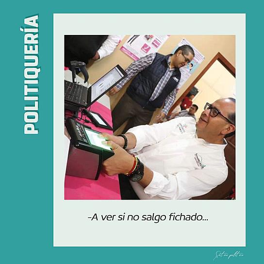 -A ver si no salgo fichado...
