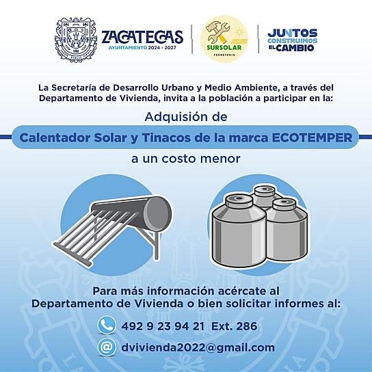 Ayudan a familias capitalinas a reducir huella de carbono con calentadores solares