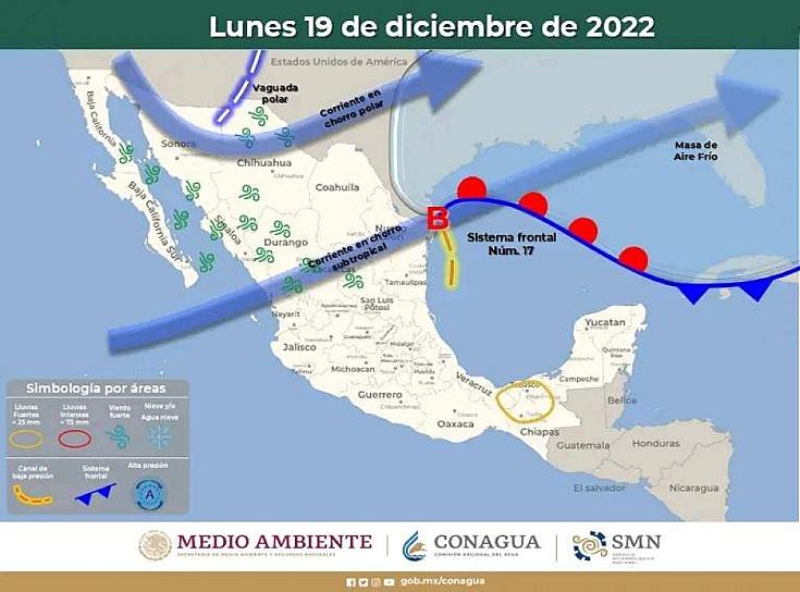 BAJAS TEMPERATURAS LLEGAN CON EL FRENTE FRÍO 17 